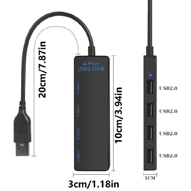 MultiPorts USB Hub 4Outputs Splitter USB Expander For Seamlessly Connection Of Peripherals Like Mouse And Keyboards