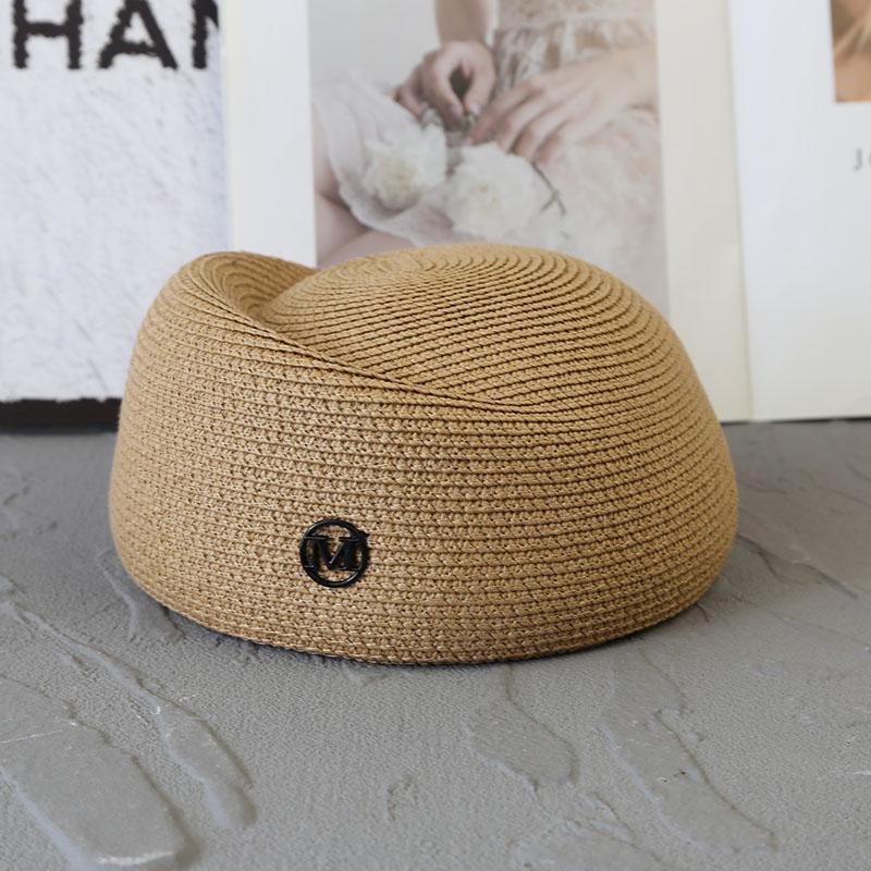 Cappello a cloche di paglia Berretto estivo Cappelli da sole Fedora retrò giapponese per il giardinaggio Moda hostess Cappelleria Fascinator Cappello da pittore di design