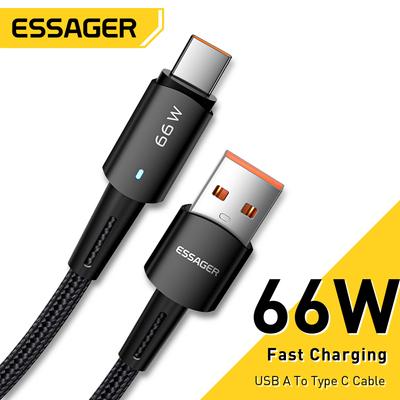 Essager Cavo USB tipo C PD66W cavo di ricarica rapida cavo dati per telefono cellulare per cavo USB per telefono cellulare Samsung Huawei Xiaomi Mi Redmi