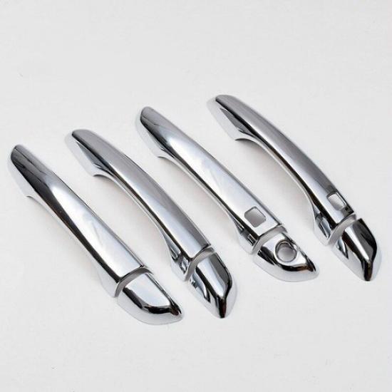 Chrome/Carbon Fiber Car Door Handle Cover Trim For Hyundai Elantra 2017-