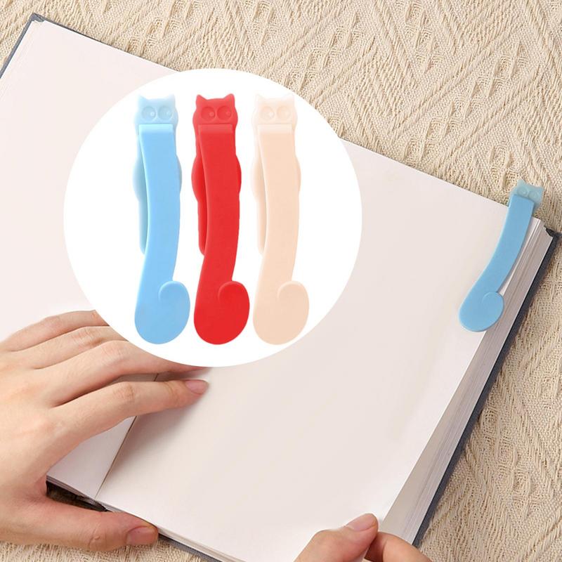 Automatic Bookmark 3X Reading Accessories Automatic Bookmark Book Clip Silicone Book Page Marks For Reading Women