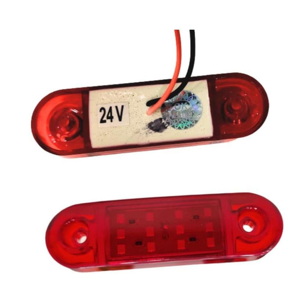 2-Pack Semi Trailer Side Marker Lights RED LED Side Marker Truck Lighting LED Trailer Lights 12V Waterproof Truck Lights