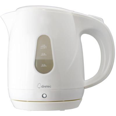 Dretec Elektrischer Wasserkocher, 900 W, klein, leicht, hohe Leistung, einfach zu bedienen, automatische Abschaltung, verhindert das Aufkochen von leerem Topf, Wasserkocher, einfach