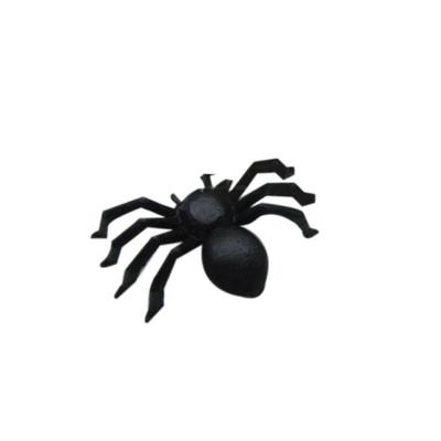(H0825)20 PC-Halloween-Kunststoff-schwarze Spinnen-Scherzspielzeug-Dekoration realistisch