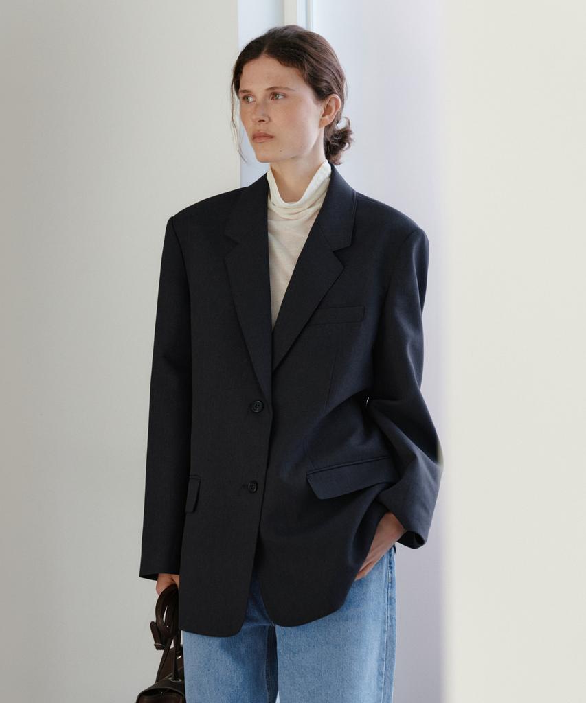 URAGO Gentle Oversized Single Jacket_2Colors