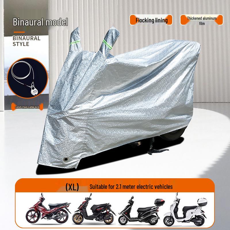 Universal Rainproof Car & Motorcycle Cover - Thick, Dustproof, Sunscreen Protection for Electric Cars