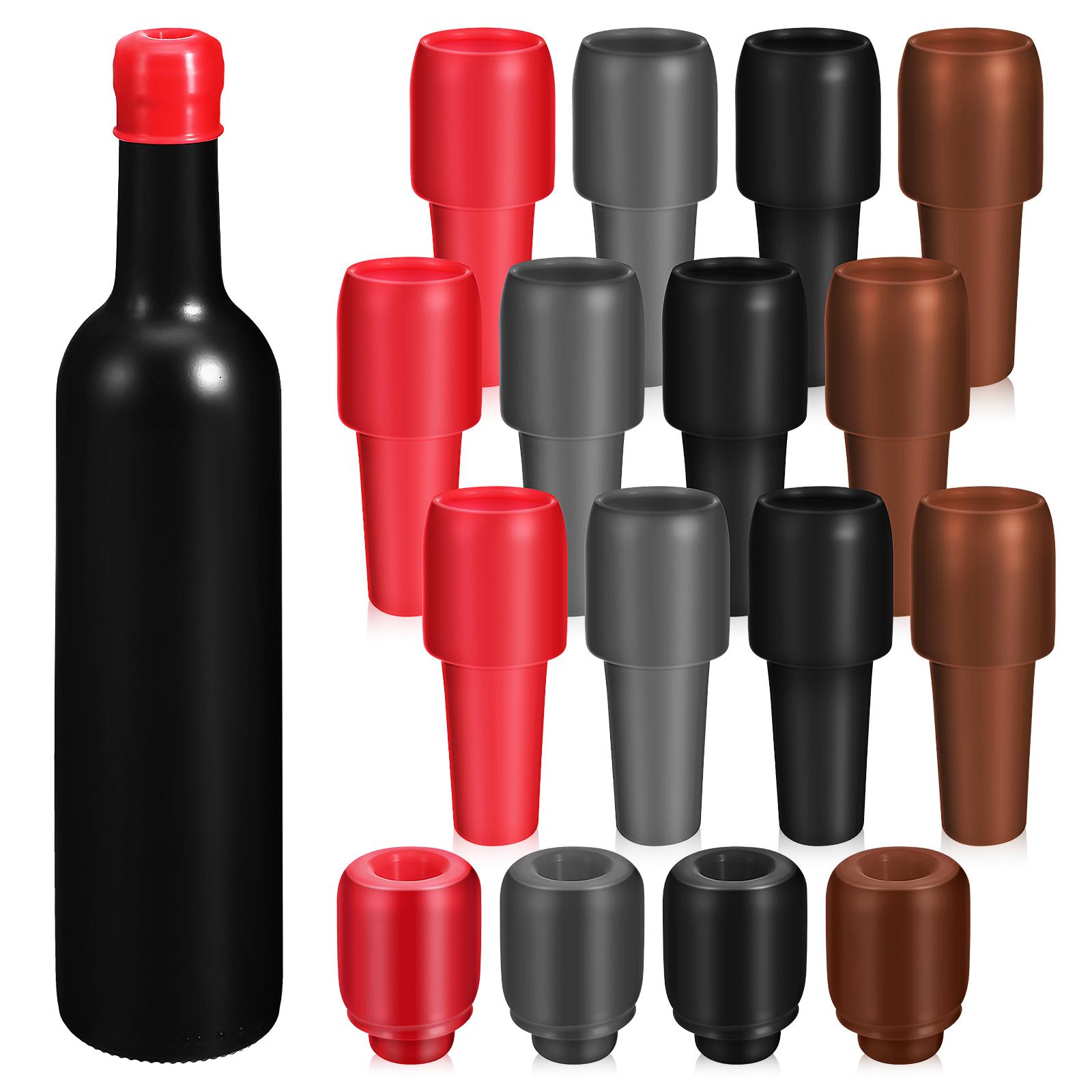 

16 Pcs Labels Silicone Stopper Corks Reusable Chocolate Bottle Caps Filter