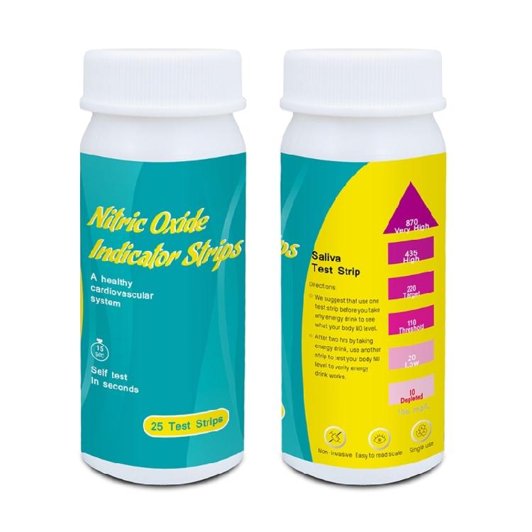 25pcs Salivary Nitrite Level Tester Strips for Nitric Oxide Testing