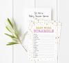 Inkdotpot 50-PackA  Baby WordA  ScrambleA  Baby ShowerA  Game Cards Confetti Star Gender Neutral Party Supplies-Fun Baby Shower