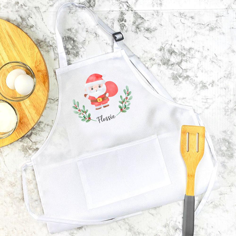 Personalised Christmas Apron Christmas Holiday Cooking Baking Apron Children Gift Custom Letter with Name Xmas Apron Kids Gifts