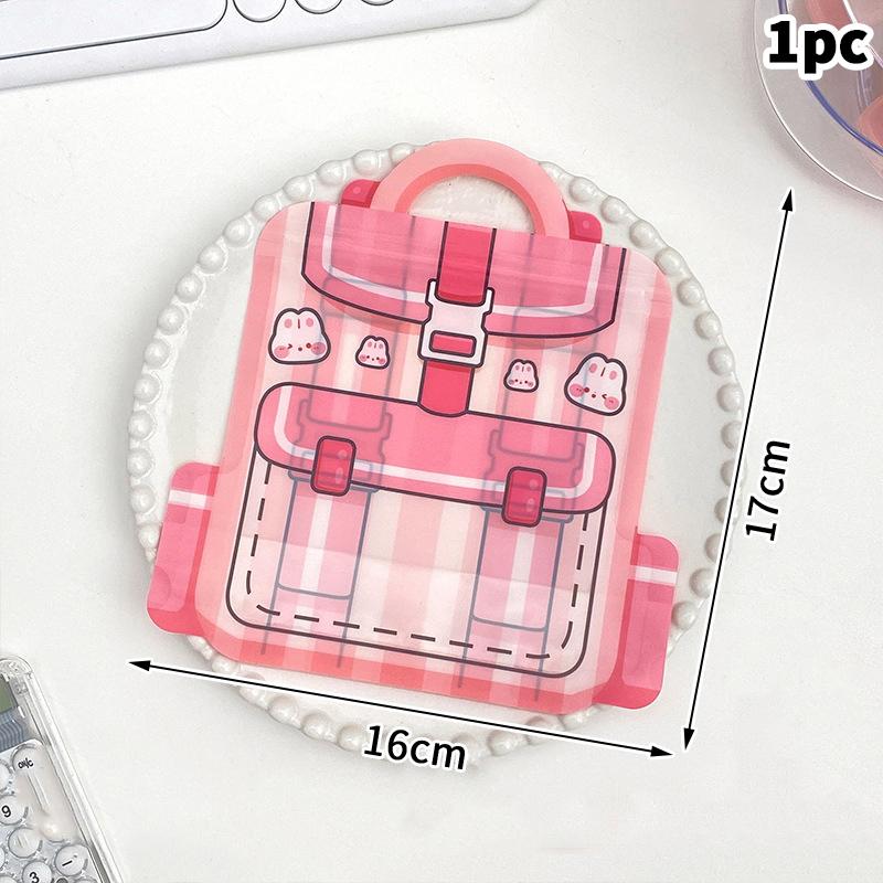 Niedliche Cartoon-Schultaschenform Süßigkeitenverpackungsbeutel Snack-Keks-Aufbewahrungsbeutel Kindertag Geburtstag Verschlussbeutel