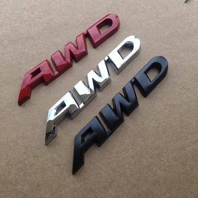 1X 3D Metal AWD Auto Letters Voor Civic CRV RAV4 AWD Embleem Sticker Spatbord Kofferbak Badge Accessoires