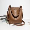 New Bucket Bag Niche Design Large Capacity Tote Bag Versatile Single Shoulder Leather Messenger Women's Bag