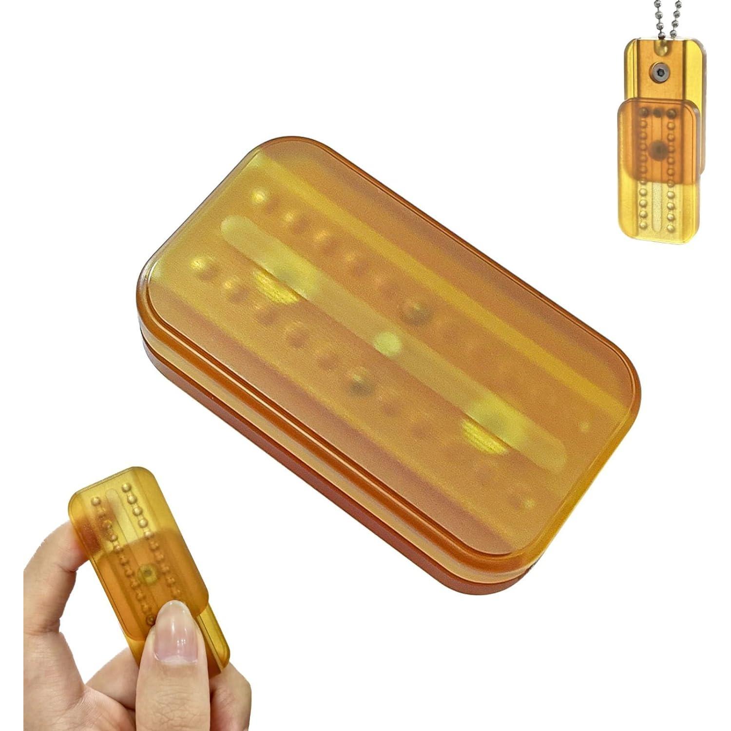 

Fidget Slider PEI двухсторонняя толкающая игрушка декомпрессионная EDC тактильная монета брелок для взрослых (PEI) жёлтый