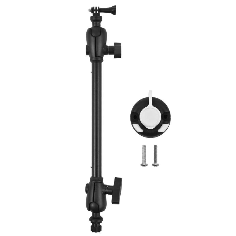 Camera Mount Base Safety Camera Holder with Long Arm Adjustable Kayak Camera Mount Mounting Stand Kayak Boats Accessory