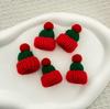 Handmade Red Wool Christmas Hat & Scarf Baking Decoration DIY Accessory