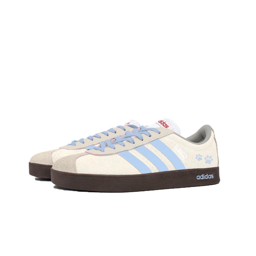 Adidas VL COURT 2.0 Cushioning Abrasion Resistant Cushioning, Wear Resistant Low top Skateboard Shoes Custard HQ1802(Team399-)