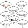 Bracelet Charmant pour la Saint-Valentin avec Charms Montgolfière Romantique Grande Roue Perles Pendentif Bijoux DIY pour Femme Amoureuse