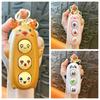 Panda Deer Pig Face Makeup Toy Keychain Plastics Press Face Changing Toy  Kids Playing Supplies