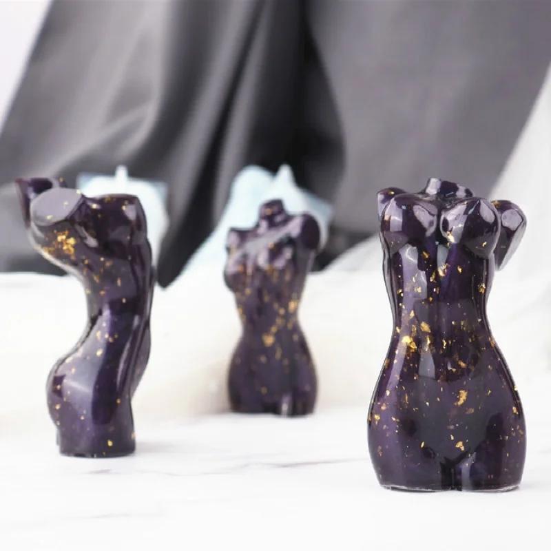 Corp model rășină epoxidică DIY Silicon oglindă cristal epoxidic Matriță silicon 3D pentru fabricarea lumânărilor prăjituri