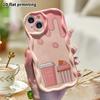 Phone Case: 2D flat design suitable for iPhone 18 17 16 15 14 13 Pro protective case, cake, coffee, desserts, perfect Christmas and Halloween holiday 