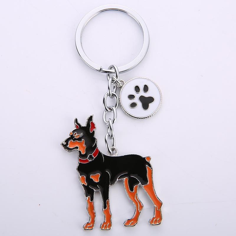 Cute Dog Keyring Gifts Fashionable Animal Charms Small Accessories Car Keyrings and Bag Charms