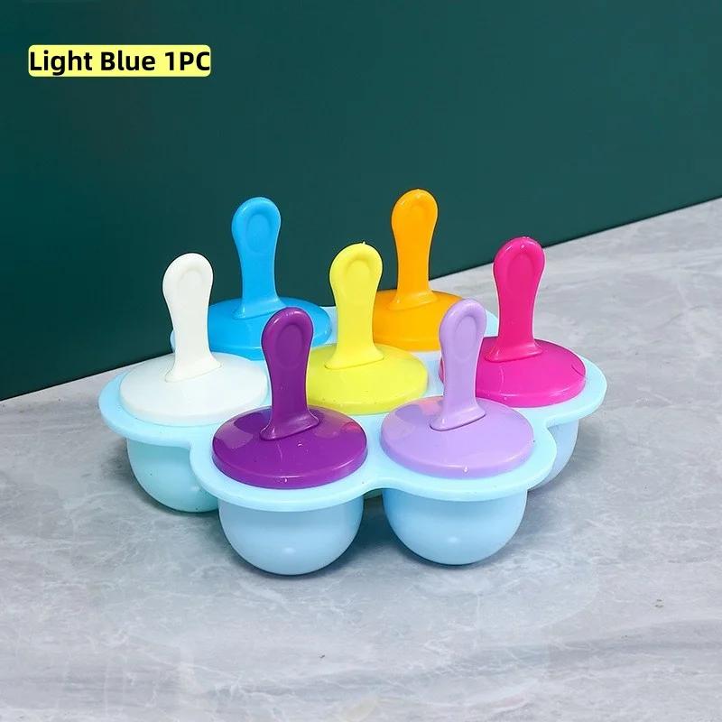 DIY Summer Home Handmade Ice Cream Food Grade Colorful Plastic Covered Ice Cream Mold Used for DIY Ice Cream Sticks Ice Hockey
