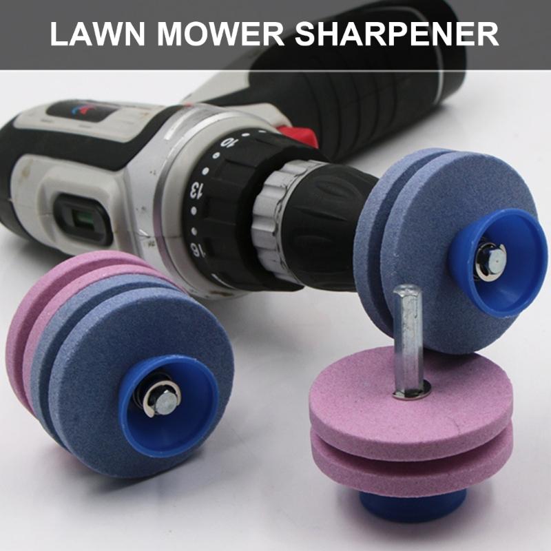 Multipurpose Quick Sharpening Stones for Lawnmower Portable Sharpeners Grinding Drill Cuts Garden Maintenance Tool 4pcs