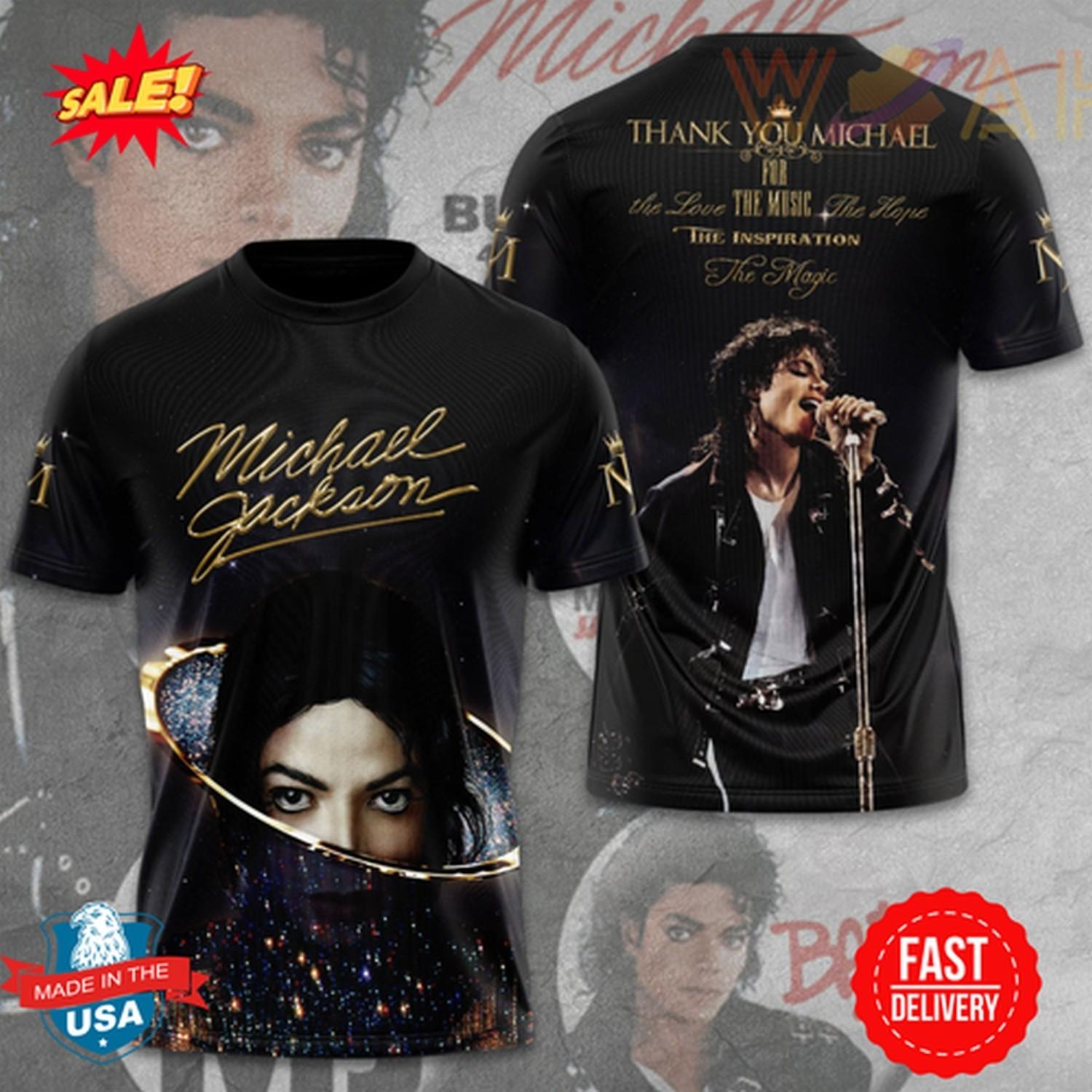 New!!! Michael Jackson 3D T-shirt S-5XL M