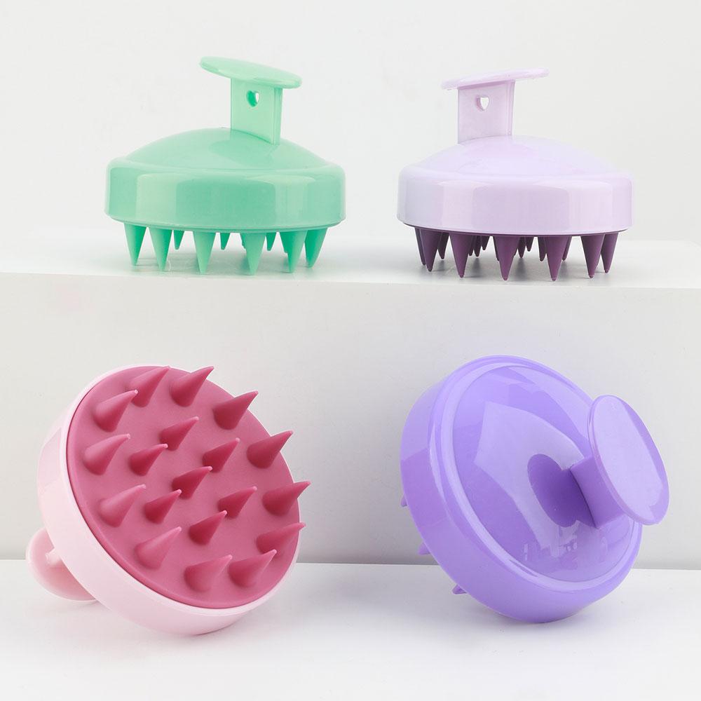 Silicone Shampoo Scalp Hair Massager Head Body Scalp Massage Brush Scalp Massage Brush Comb Magic Handle Brush Spa Massage Brush