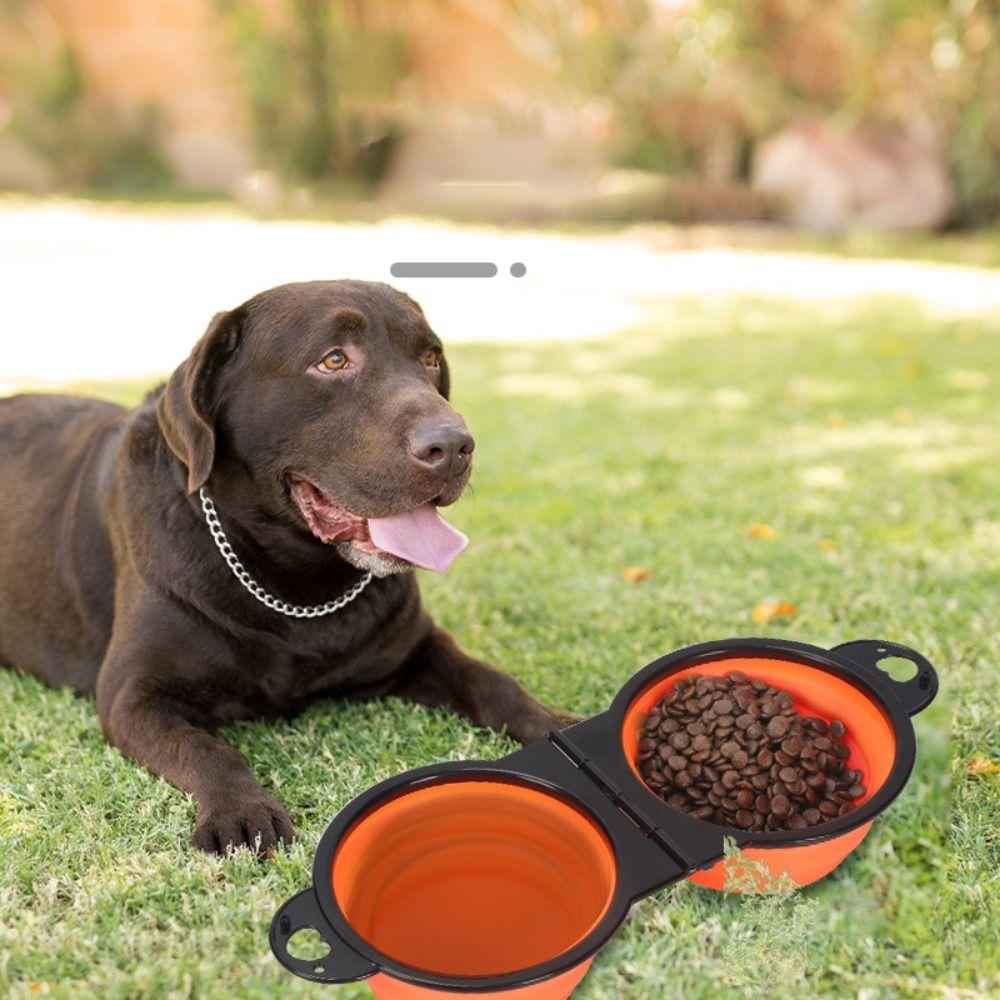 Collapsible Foldable Dog Bowl TPE Puppy Food Container Portable Dog Feeder Dish  Dog