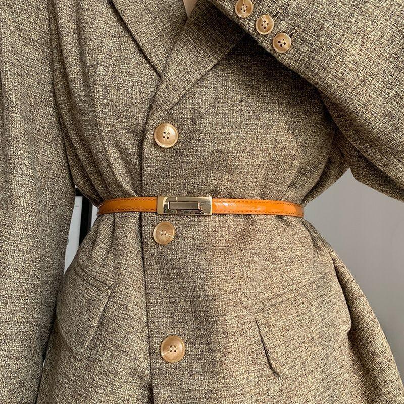 Adjustable Fashionable Womens Pu Waist Belt Elegant Retro Design Perfect For Wear Casual