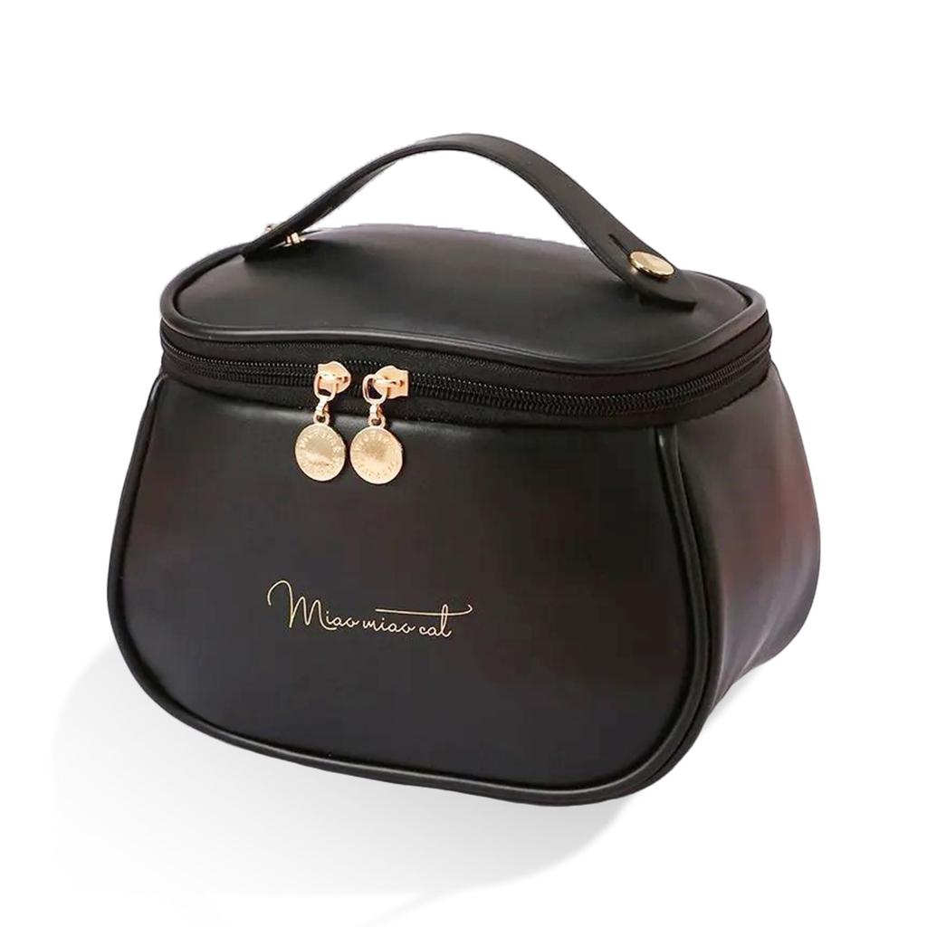 MIACERO Makeup Travel Cosmetic Cosmetic Makeup Vanity Large With Easy to With Brush Black Pouch, Pouch, Pouch, Box, Pouch, Pouch, Capacity, Pockets,