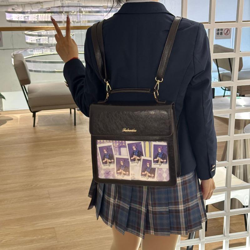 New Japanese Retro Handbag Daily Versatile Transparent Shoulder Cross Shoulder Pain Bag Bar Bag Women