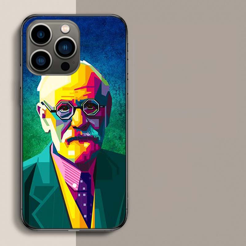 

Sigmund Freud Founder of psychoanalysis Phone Case For Apple Iphone 16E 16 17 Pro Max Air 15 Pro 14 Plus 12 13 Mini Cove iPhone 15 Pro