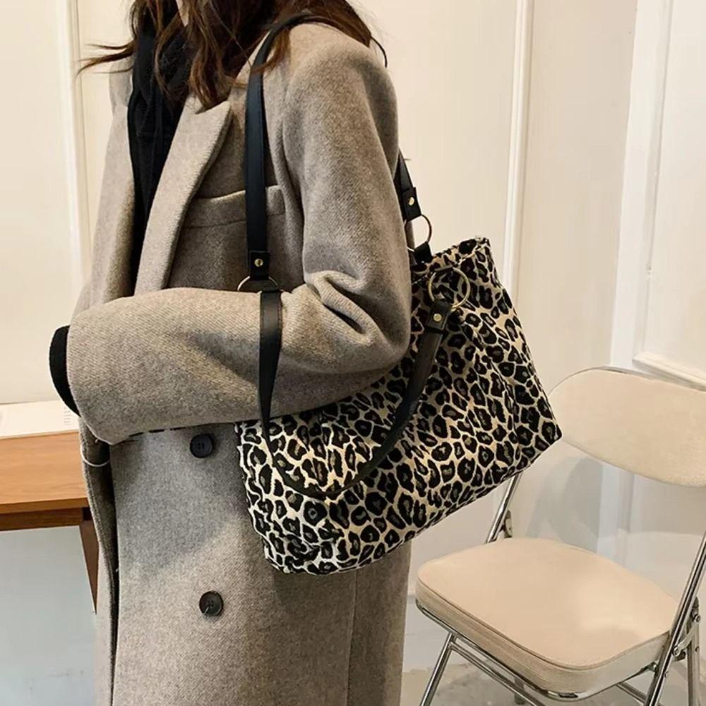 Street Style Single Shoulder Bag Y2k Women Handbags Fashion Leopard Tote Bag  Outdoor