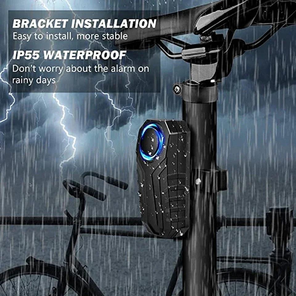 Fietsalarm 113dB Anti-diefstal Draadloze Vibratie Afstandsbediening Fiets Motorfiets Alarmen Huis Buiten Beveiligingsbescherming