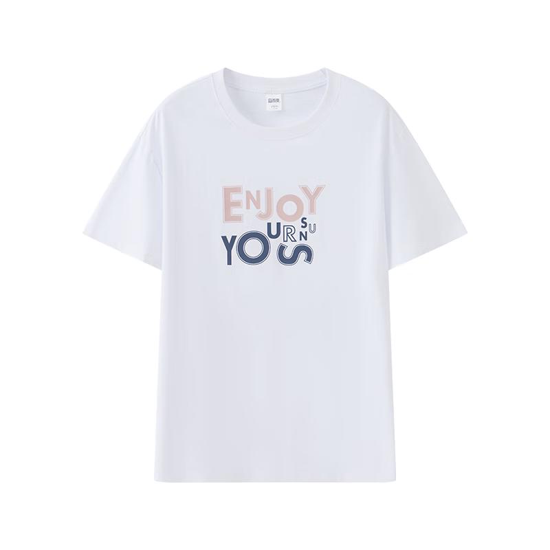 

Yiershuang Unisex 100% Cotton Loose Fit Short Sleeve T-Shirt Undershirt 2XL