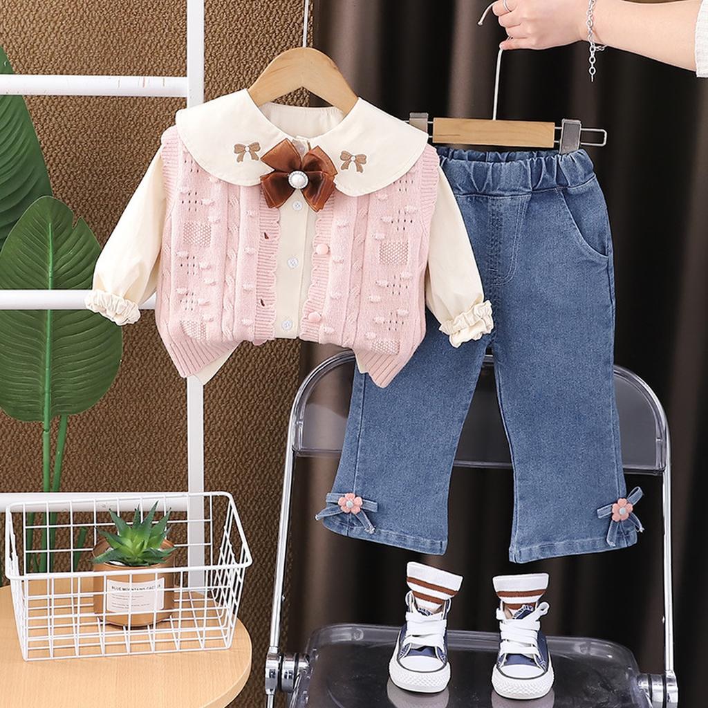Kids Casual Long-Sleeve Set, Comfortable Daily Wear Outfits