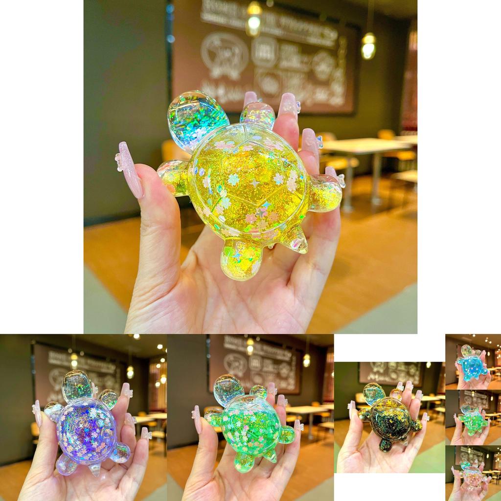 Bunte Große Im Dunkeln Leuchtende Glitzernde Schildkrötenfigur Perfekt Für Einzigartige Geschenk-Anlässe