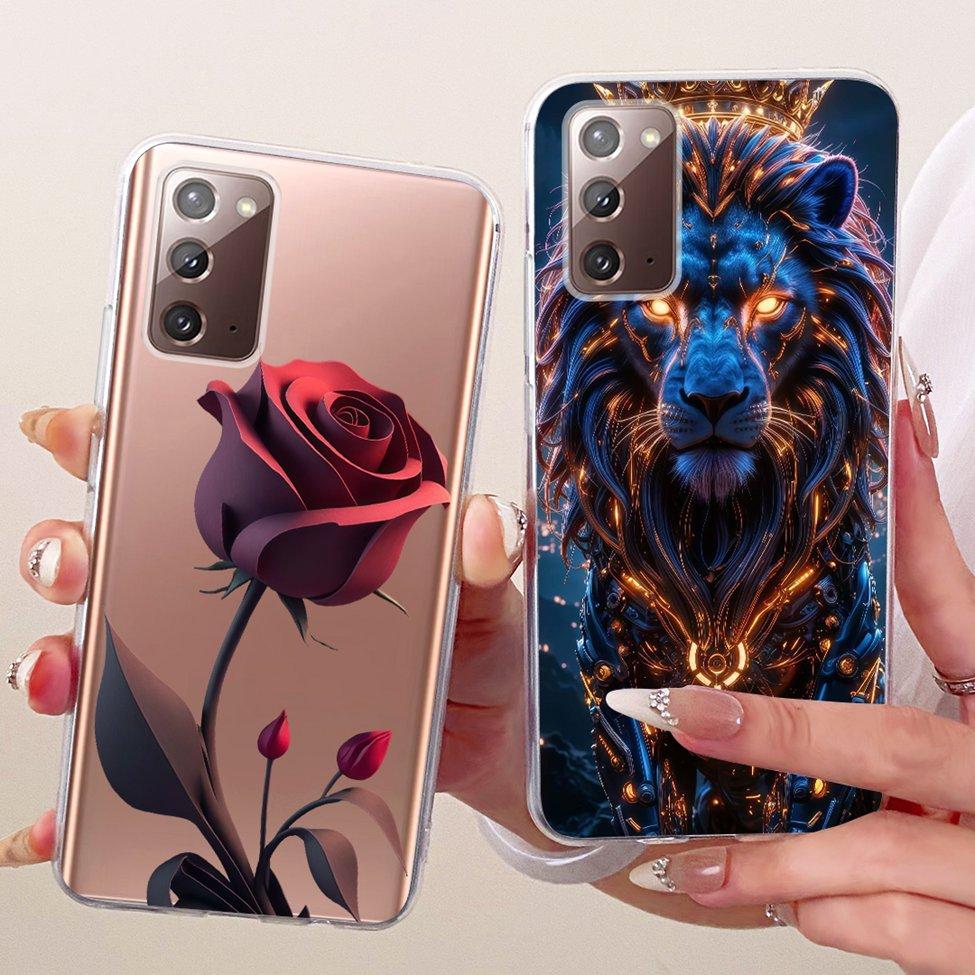 Clear For Samsung Galaxy Note20 5G Case Fashion Fashion Funny Cute Painted Cover For Samsung Note20 5G SM-N981B SM-N981W Casing