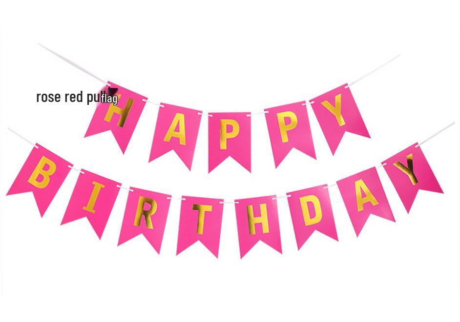 Happy Birthday Fishtail Pull Flag Banner for Children's Parties