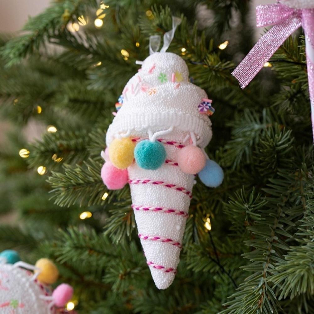 Multicolor Christmas Candy Canes Pendant Foam Christmas Spheres  New Year