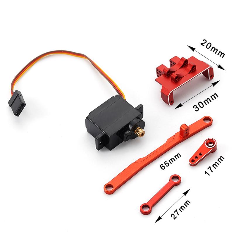 4pcs 1/24 Steering Servo Saver Complete Aluminum Alloy High Precision Rc Steering Servo Saver Complete For SCX24