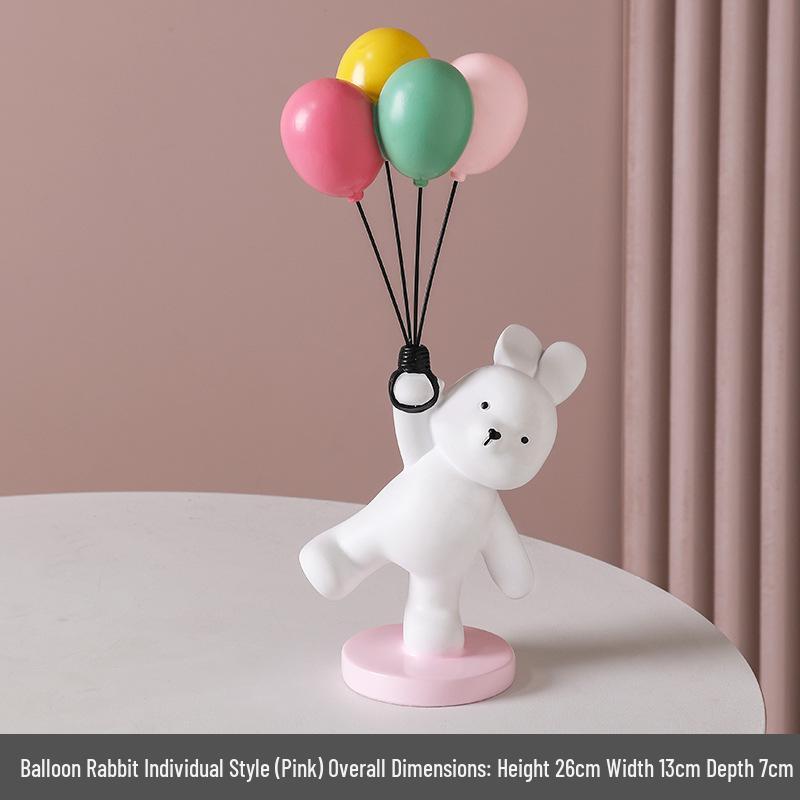 Handmade Cute Rabbit Ornament for Wine Cabinet, Bookshelf, or Living Room Decor