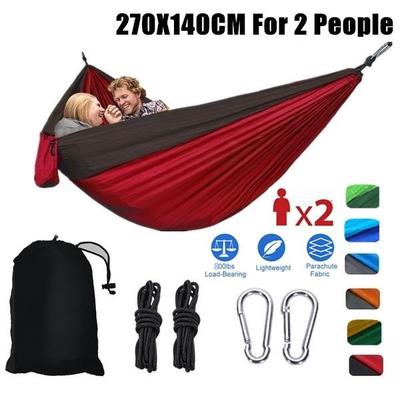 Ultraleichte Hängematte für Camping, Doppel- und Einzel-Hängematten für Outdoor-Rucksackreisen, Survival oder Reisen, tragbar, leicht, Fallschirm