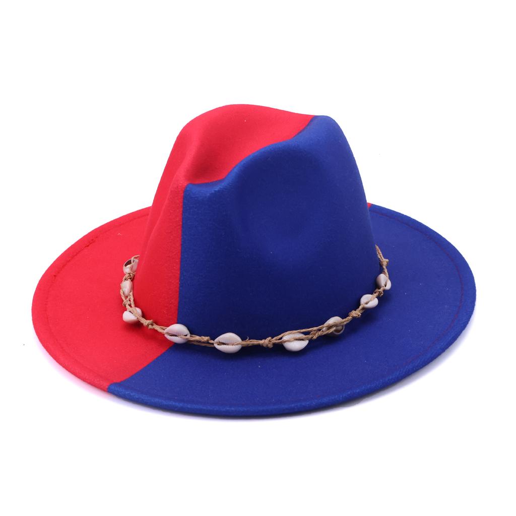 New Two-color Autumn and Winter Warm Women's Woolen Top Hat, British Men's Jazz Hat, Small Edge Gambler Felt Hat