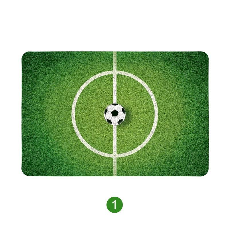 

Football Pattern Silk Circle Floor Mat Carpet Home Sofa Living Room Football Floor Mat Bedroom Non-slip Foot Mat World Cup 30*40cm [small size of silk circle]