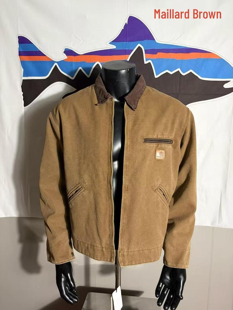 Carhartt J97 American Detroit Sliten Kanvas Dragkedjejacka