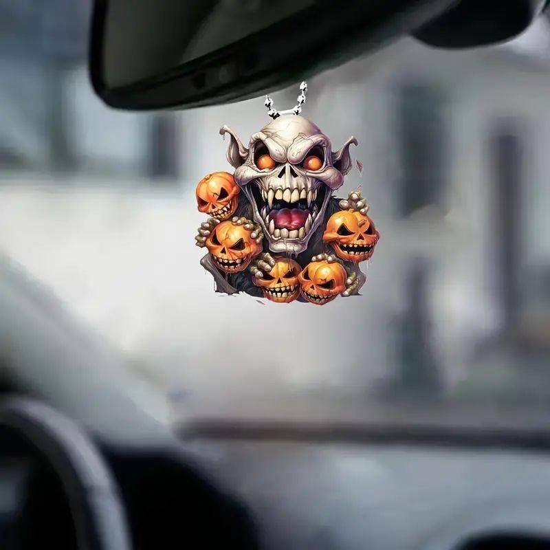 Halloween Fun Acrylic Car Mirror Decoration For Unique Charm Interior